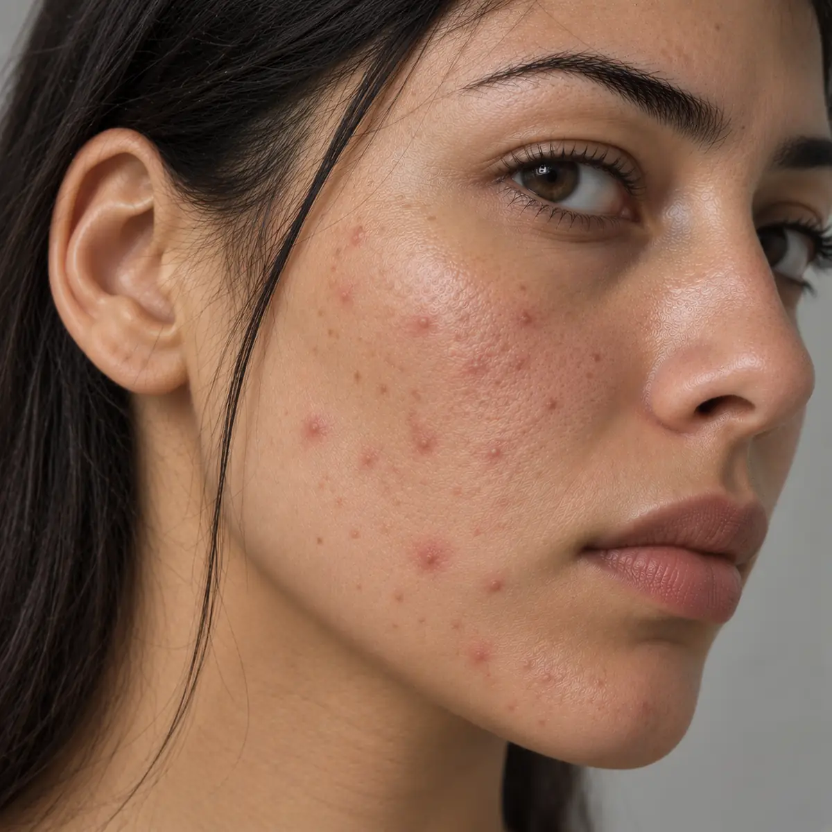 Peau sujette aux imperfections visibles