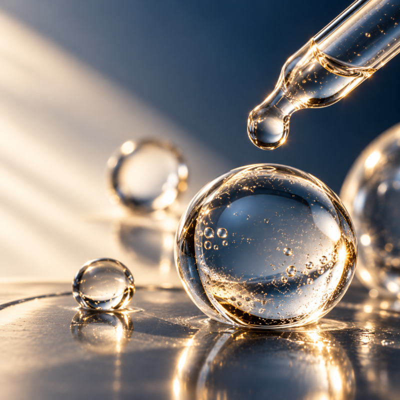 Peau déshydratée : sérum hydratant et sphères d’eau — ORTENEO