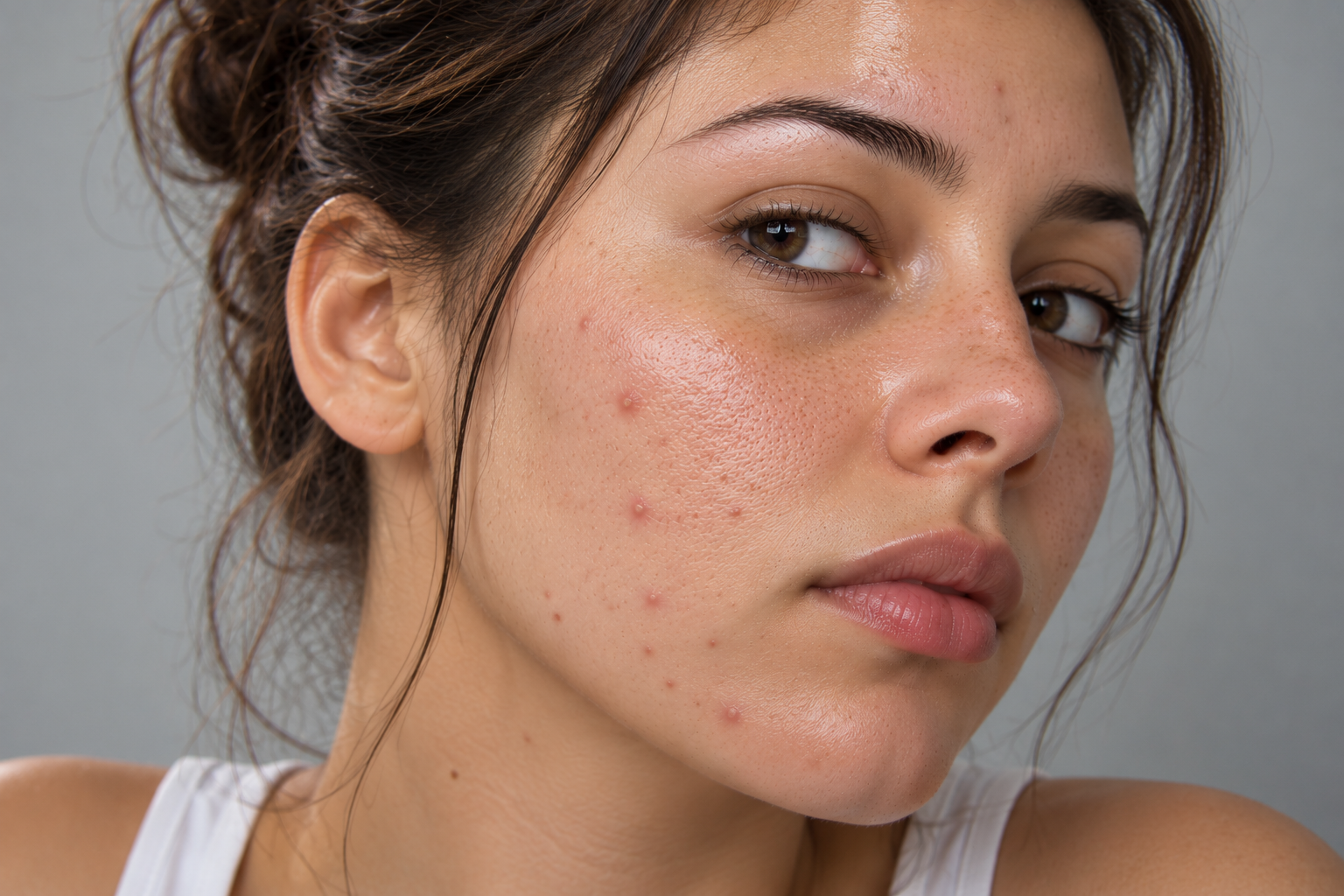 Peau sujette aux imperfections visibles